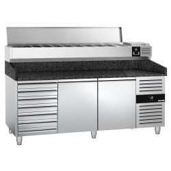 Холодильный стол для пиццы GGM Gastro POS208SSG#AGG203END (Inox) Thumb