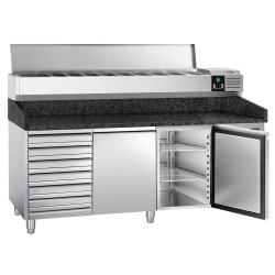 Холодильный стол для пиццы GGM Gastro POS208SSG#AGG203END (Inox) Thumb