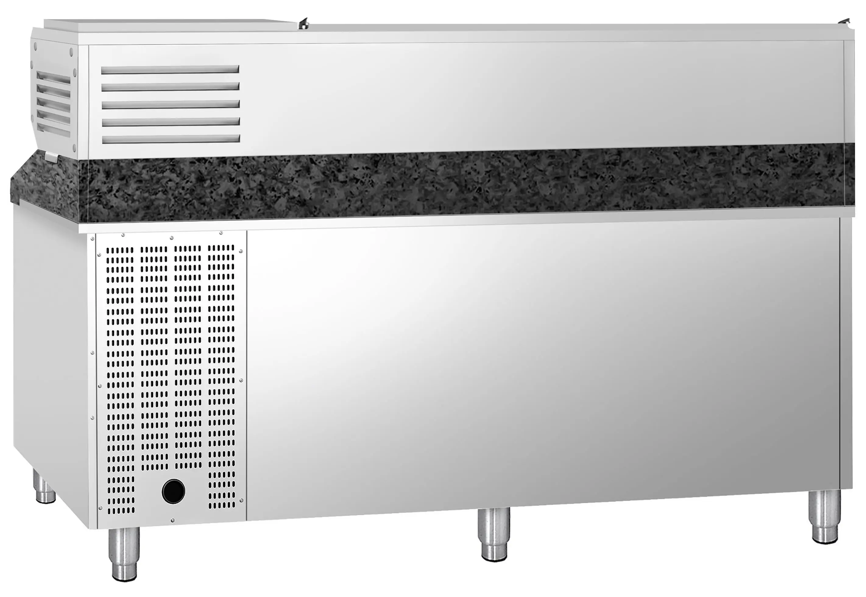 Холодильный стол для пиццы GGM Gastro POS208SSG#AGG203END (Inox) - 6