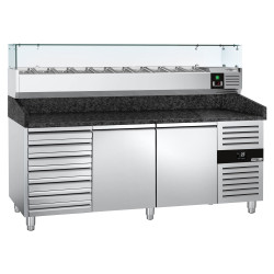 Холодильный стол для пиццы GGM Gastro POS208SSG#AGG203ND (Inox) Thumb