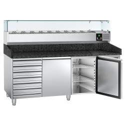 Холодильный стол для пиццы GGM Gastro POS208SSG#AGG203ND (Inox) Thumb