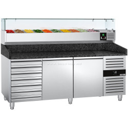 Холодильный стол для пиццы GGM Gastro POS208SSG#AGG203ND (Inox)