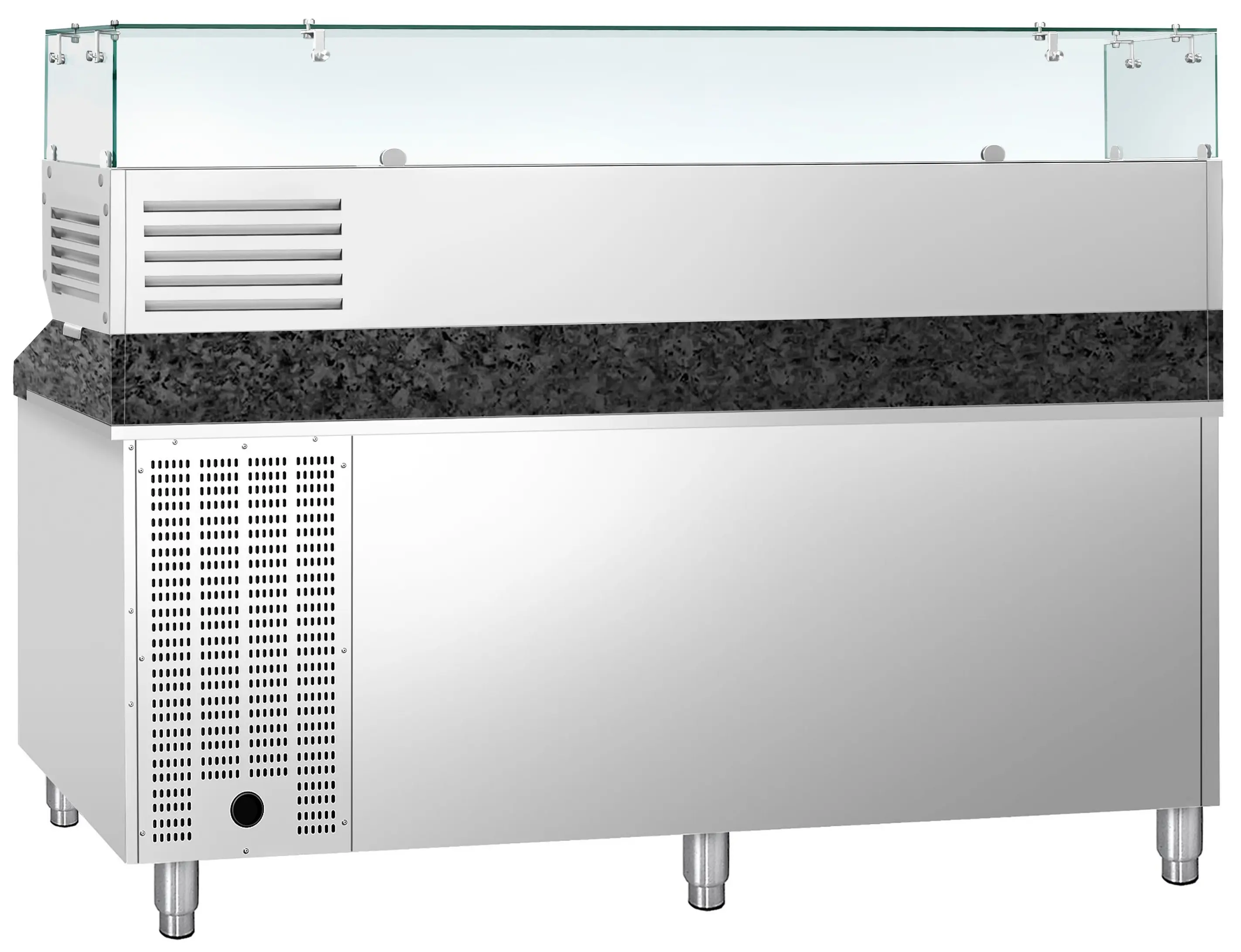 Холодильный стол для пиццы GGM Gastro POS208SSG#AGG203ND (Inox) - 5