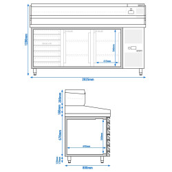 Холодильный стол для пиццы GGM Gastro POS208SSG#AGG204END (Inox) Thumb