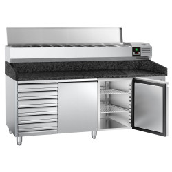 Холодильный стол для пиццы GGM Gastro POS208SSG#AGG204END (Inox) Thumb