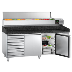Холодильный стол для пиццы GGM Gastro POS208SSG#AGG204END (Inox) Thumb