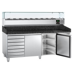 Masa frigorifica pentru pizza GGM Gastro POS208SSG#AGG204ND (Inox) Thumb