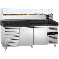 Masa frigorifica pentru pizza GGM Gastro POS208SSG#AGG204ND (Inox)