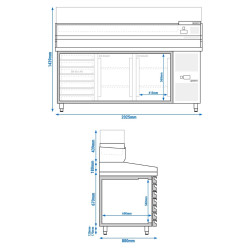 Masa frigorifica pentru pizza GGM Gastro POS208SSG#AGG204ND (Inox) Thumb