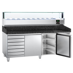 Masa frigorifica pentru pizza GGM Gastro POS208SSG#AGS203LND (Inox) Thumb