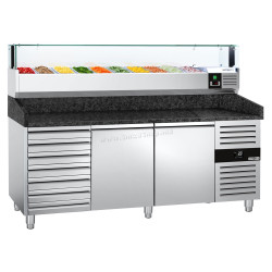 Masa frigorifica pentru pizza GGM Gastro POS208SSG#AGS203LND (Inox)