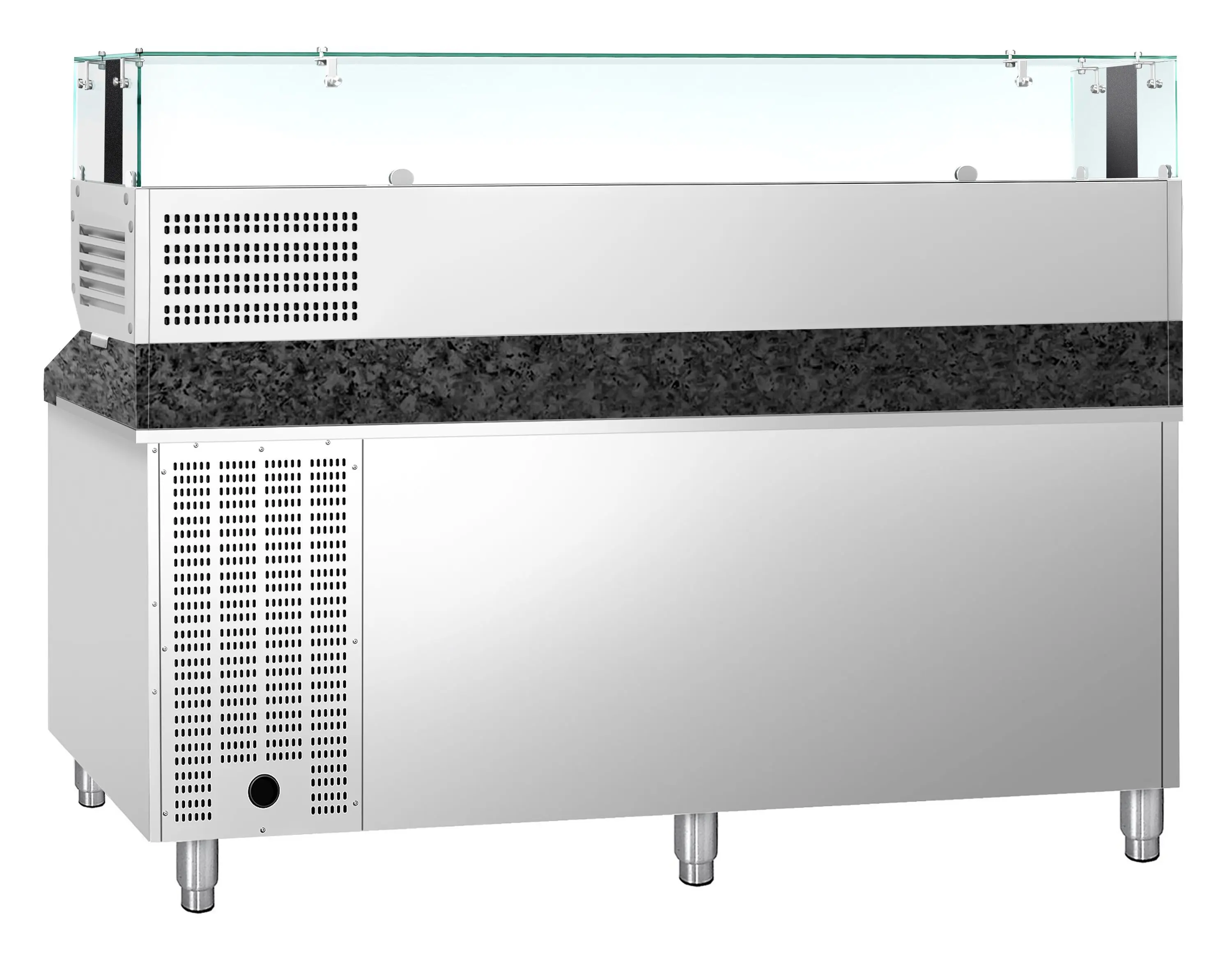 Masa frigorifica pentru pizza GGM Gastro POS208SSG#AGS203LND (Inox) - 4