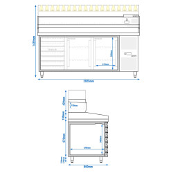 Masa frigorifica pentru pizza GGM Gastro POS208SSG#AGS203LND (Inox) Thumb