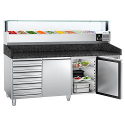 Masa frigorifica pentru pizza GGM Gastro POS208SSG#AGS204LND (Inox) Thumb