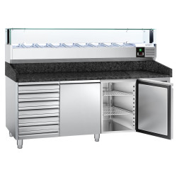 Masa frigorifica pentru pizza GGM Gastro POS208SSG#AGS204LND (Inox) Thumb