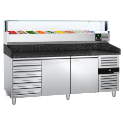 Холодильный стол для пиццы GGM Gastro POS208SSG#AGS204LND (Inox)