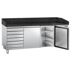 Masa frigorifica pentru pizza GGM Gastro POS208SSG (Inox) Thumb