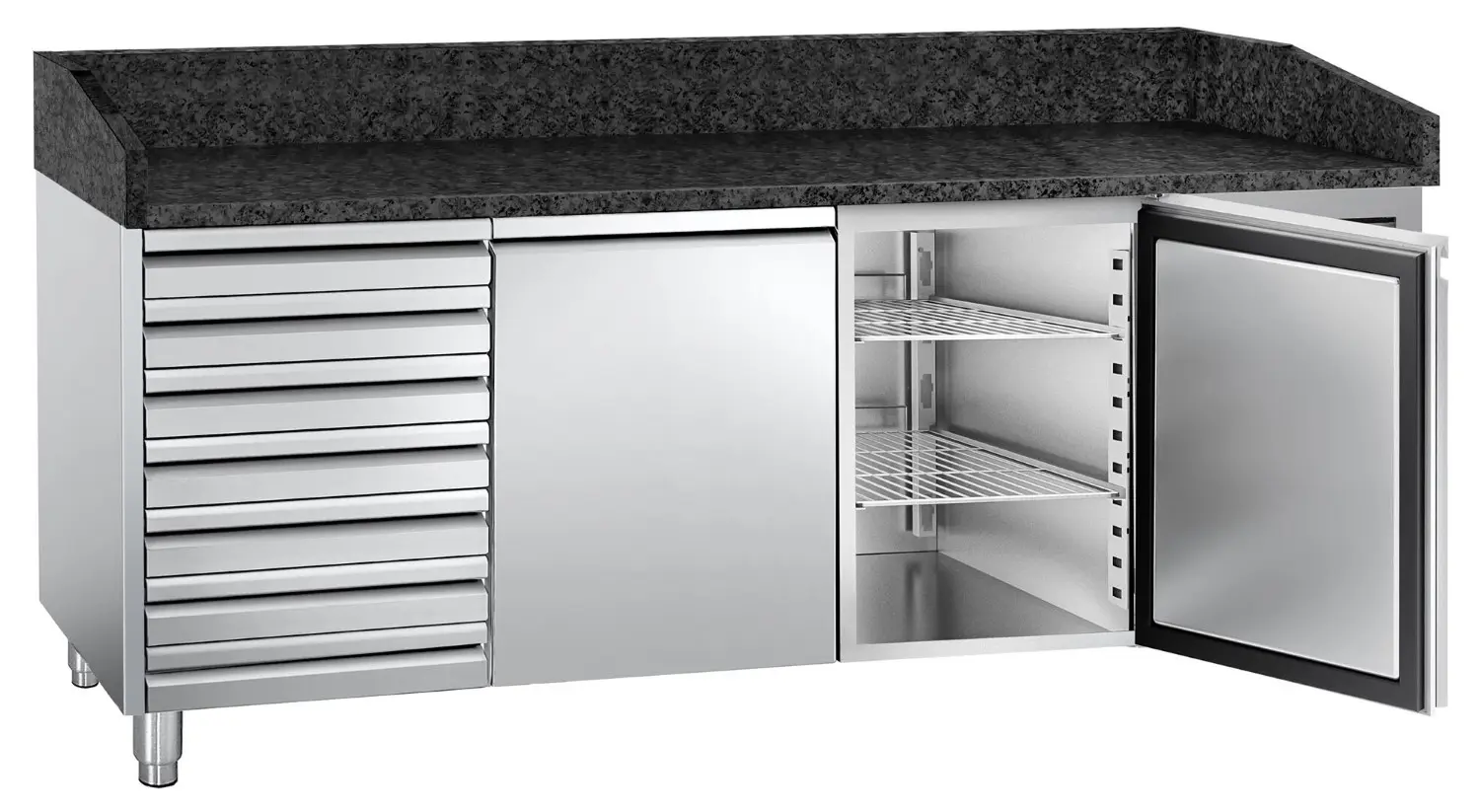 Masa frigorifica pentru pizza GGM Gastro POS208SSG (Inox) - 2