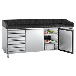 Masa frigorifica pentru pizza GGM Gastro POS208SSG (Inox) Thumb