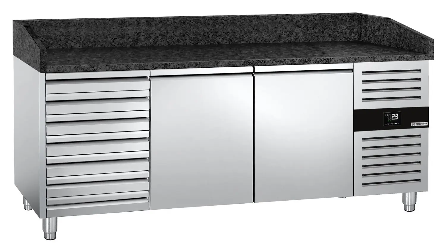 Masa frigorifica pentru pizza GGM Gastro POS208SSG (Inox)