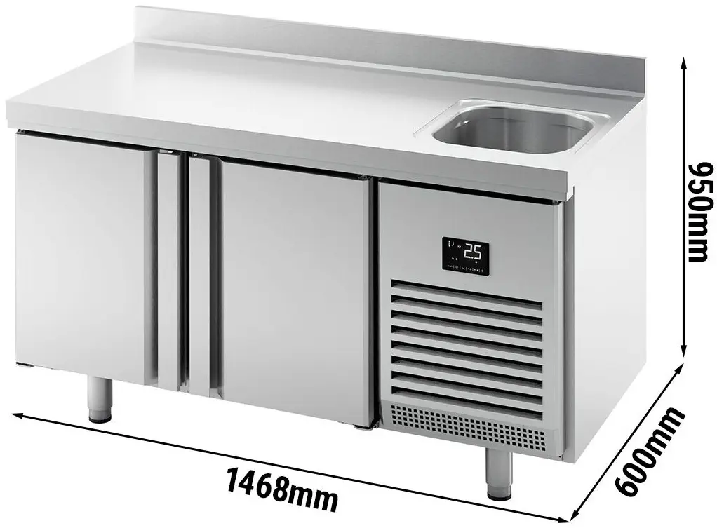 Masa frigorifica GGM Gastro KTBI156 (Inox) - 7