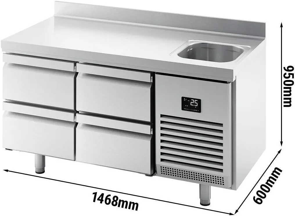 Masa frigorifica GGM Gastro KTBI156S1212 (Inox) - 4