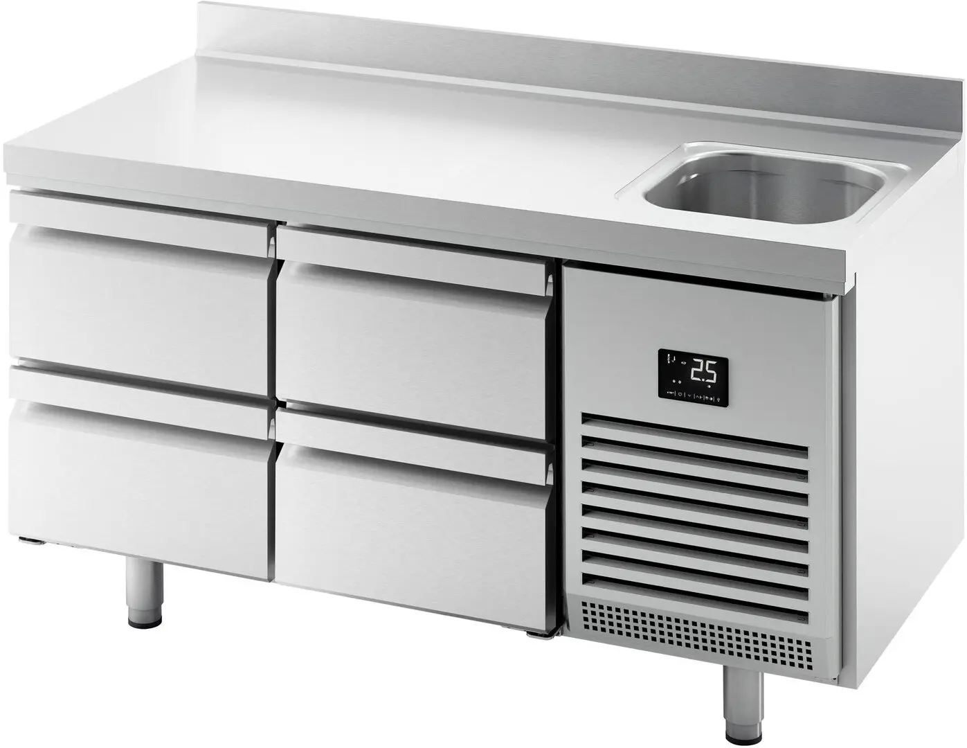 Masa frigorifica GGM Gastro KTBI156S1212 (Inox)