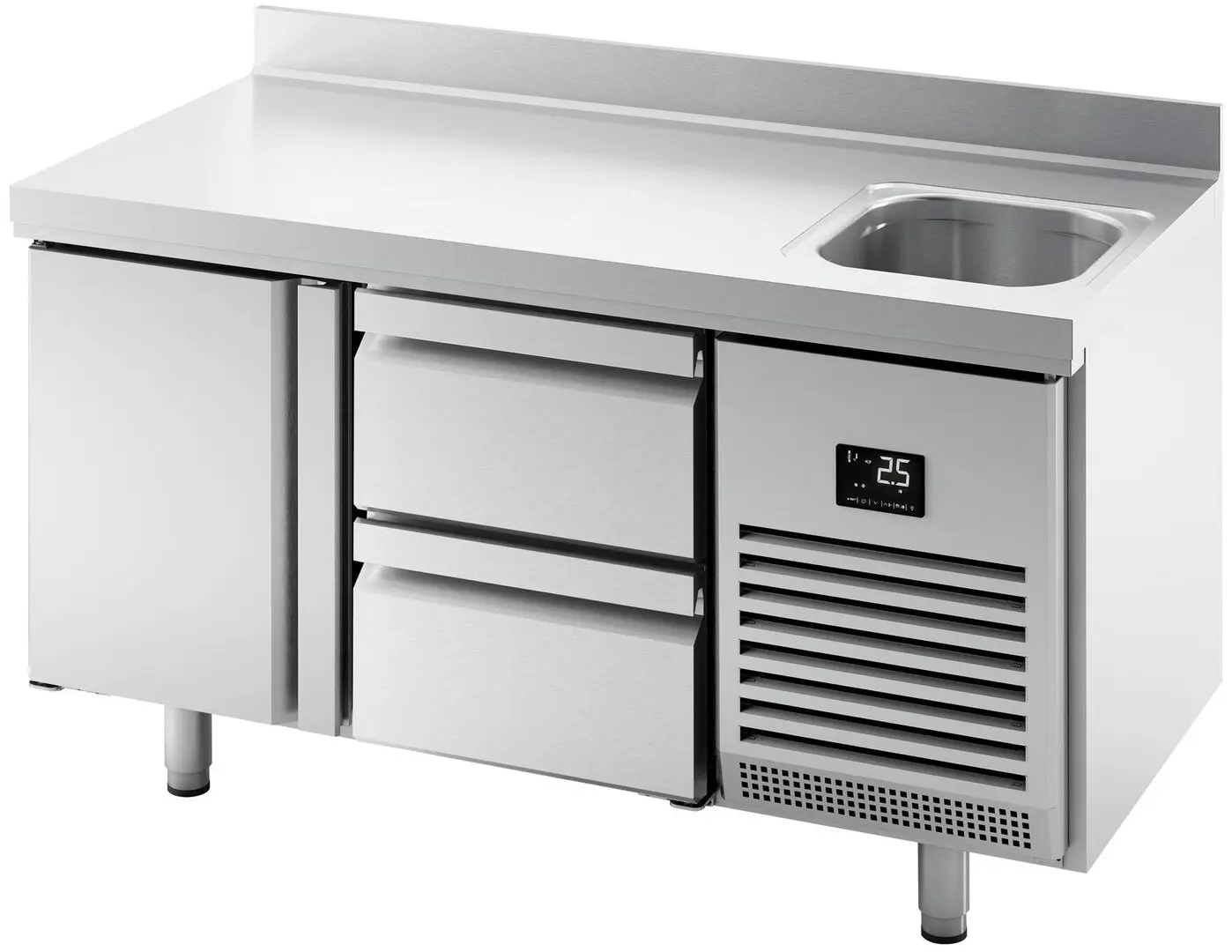 Masa frigorifica GGM Gastro KTBI156T1S1212 (Inox)