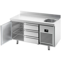 Masa frigorifica GGM Gastro KTBI156T1S1313 (Inox) Thumb