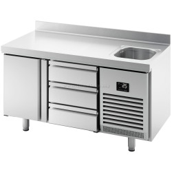Masa frigorifica GGM Gastro KTBI156T1S1313 (Inox)