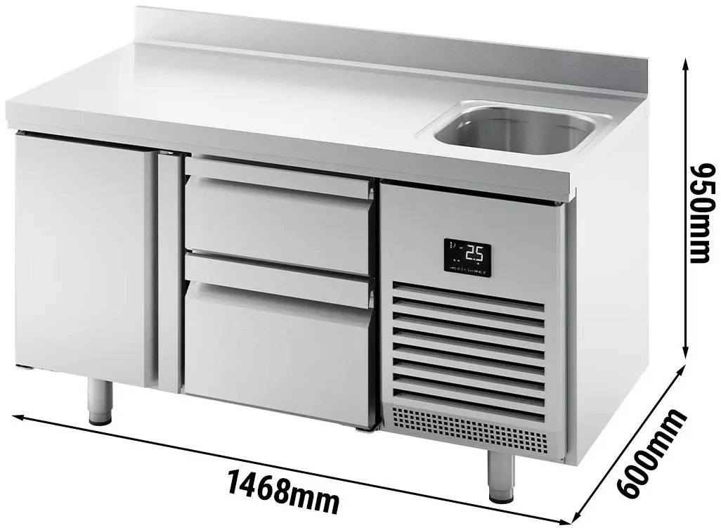 Masa frigorifica GGM Gastro KTBI156T1S2313 (Inox) - 8