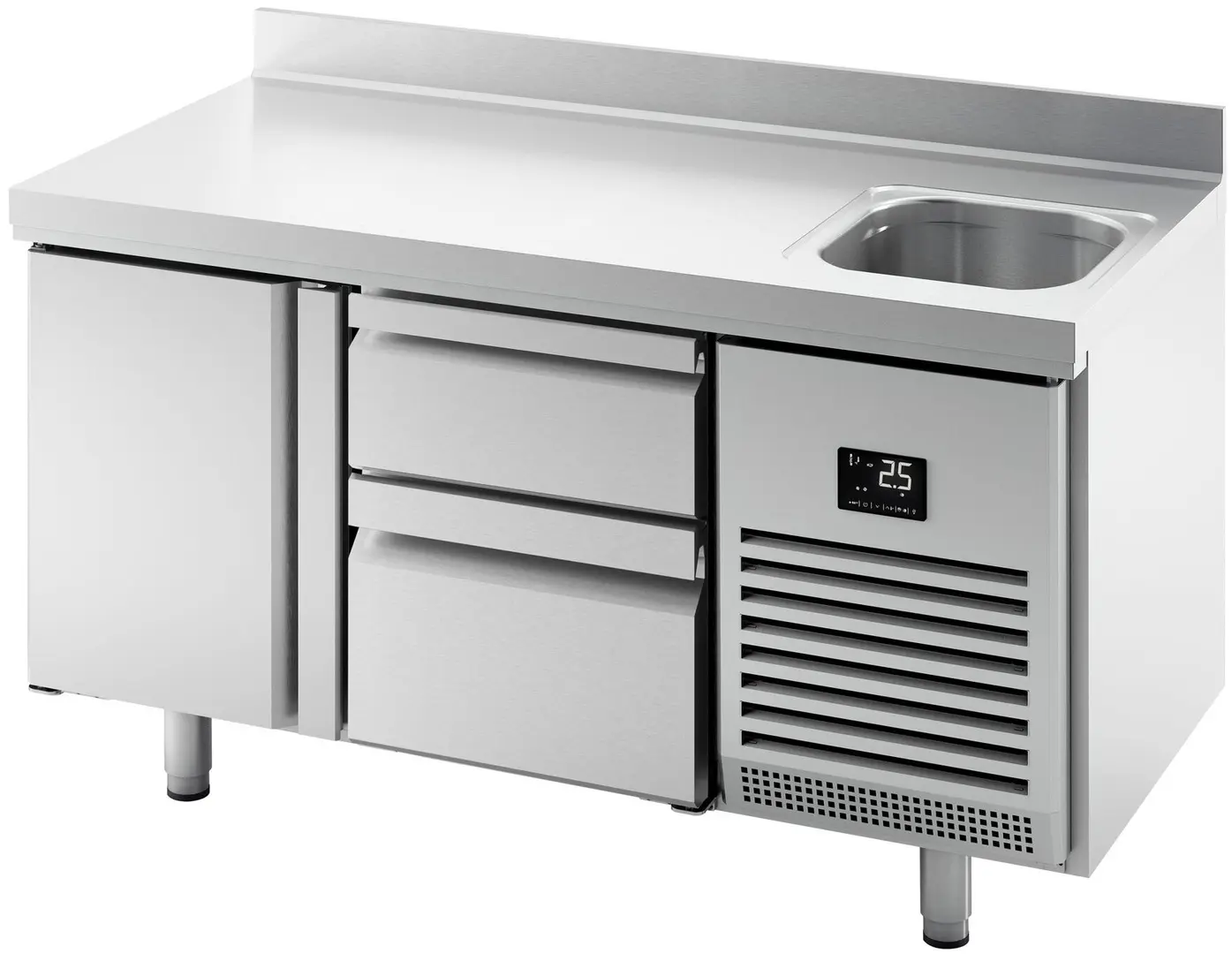 Masa frigorifica GGM Gastro KTBI156T1S2313 (Inox)
