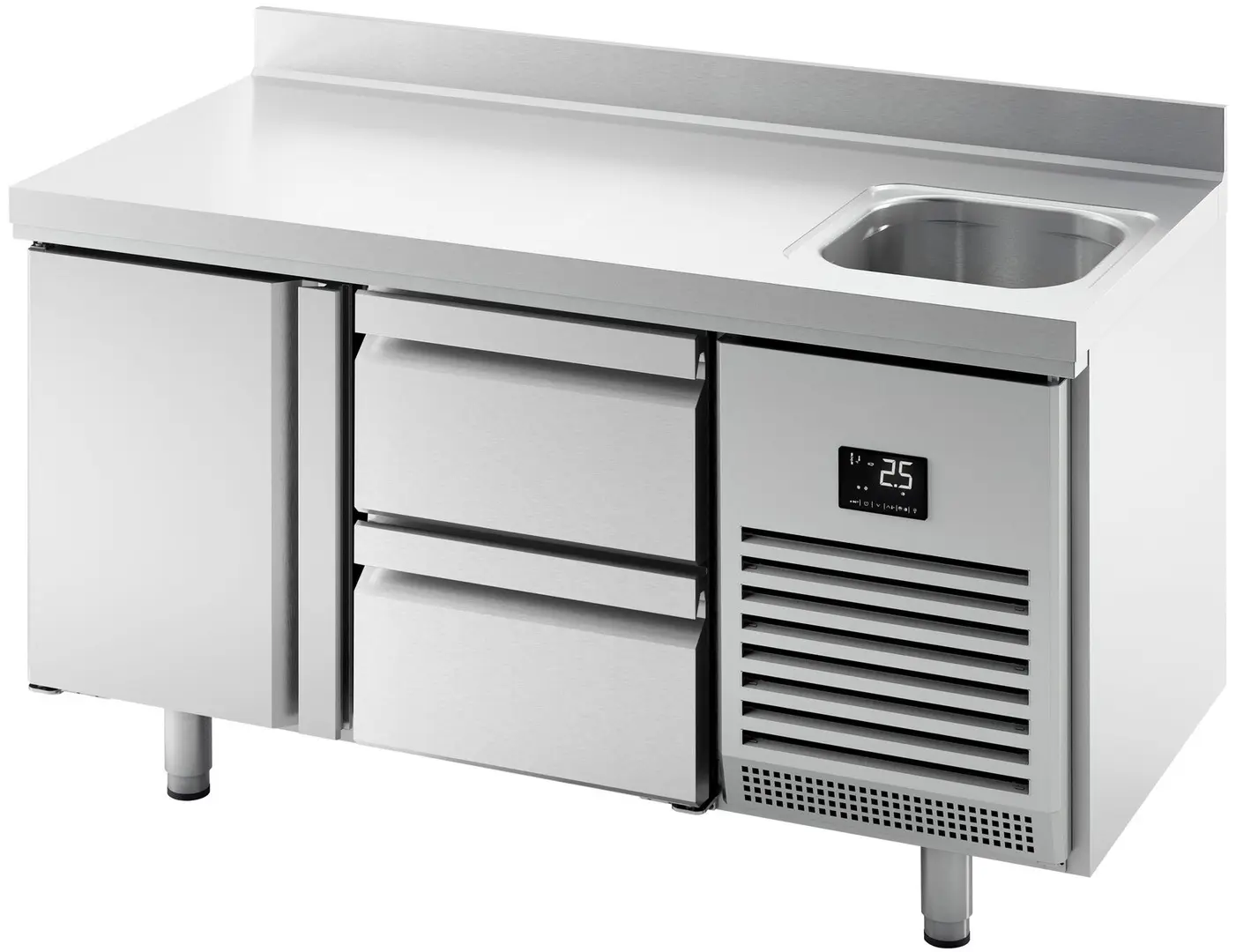 Masa frigorifica GGM Gastro KTBI157T1S1212 (Inox)