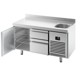 Холодильный стол GGM Gastro KTBI157T1S2313 (Inox) Thumb