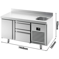 Холодильный стол GGM Gastro KTBI157T1S2313 (Inox) Thumb