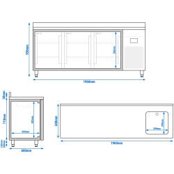 Masa frigorifica GGM Gastro KTBI206 (Inox) Thumb