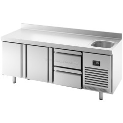 Masa frigorifica GGM Gastro KTBI206T2S1212 (Inox)