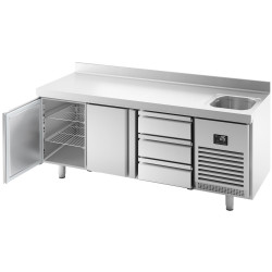 Masa frigorifica GGM Gastro KTBI206T2S1313 (Inox) Thumb