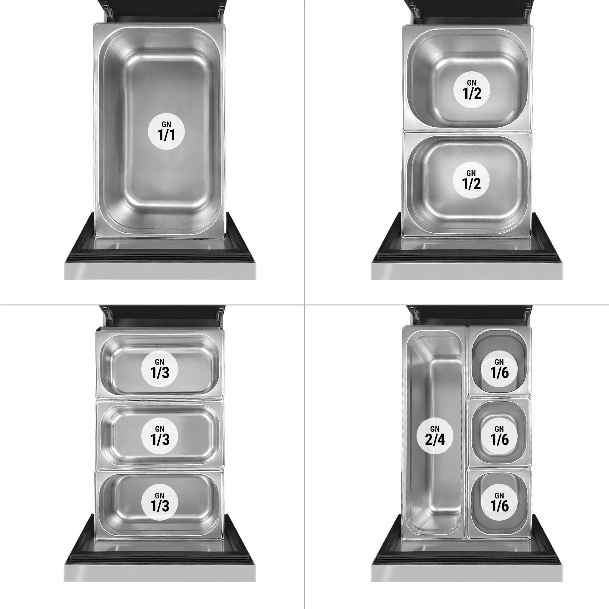 Masa frigorifica GGM Gastro KTBI206T2S1313 (Inox) - 4