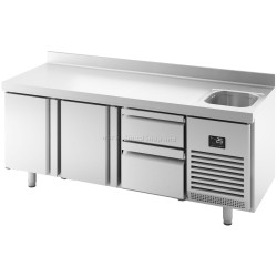 Masa frigorifica GGM Gastro KTBI206T2S2313 (Inox)