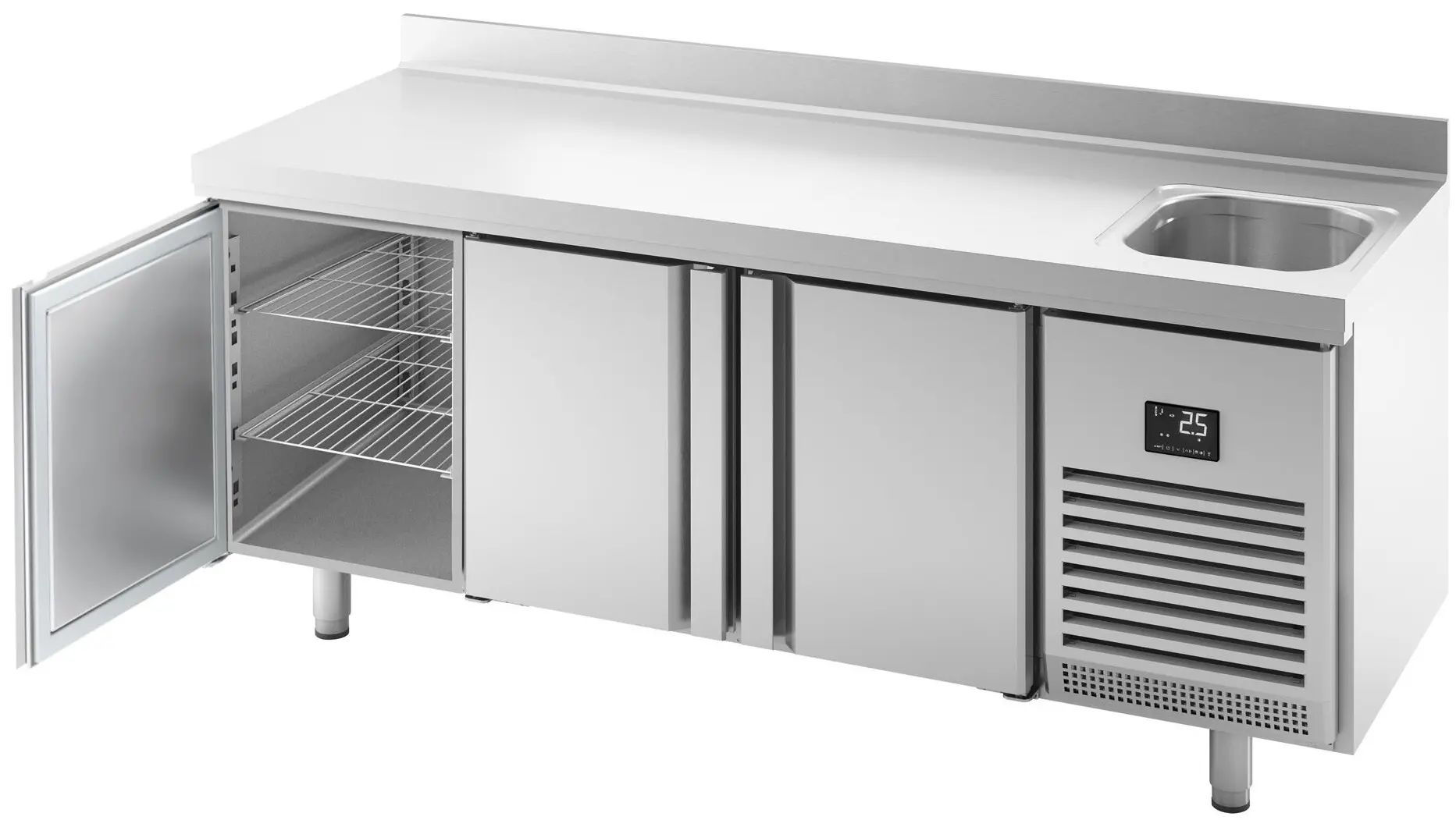 Masa frigorifica GGM Gastro KTBI207 (Inox) - 2