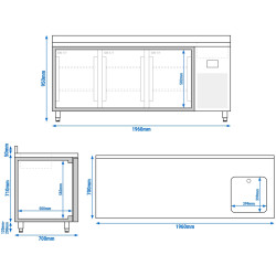 Masa frigorifica GGM Gastro KTBI207 (Inox) Thumb