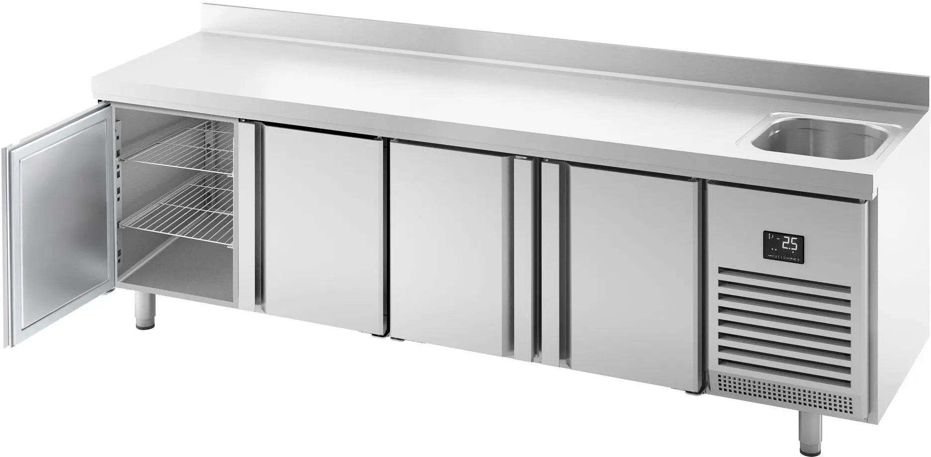 Masa frigorifica GGM Gastro KTBI256 (Inox) - 2