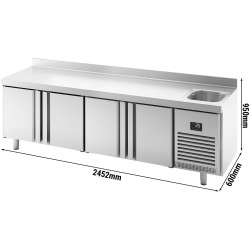 Masa frigorifica GGM Gastro KTBI256 (Inox) Thumb