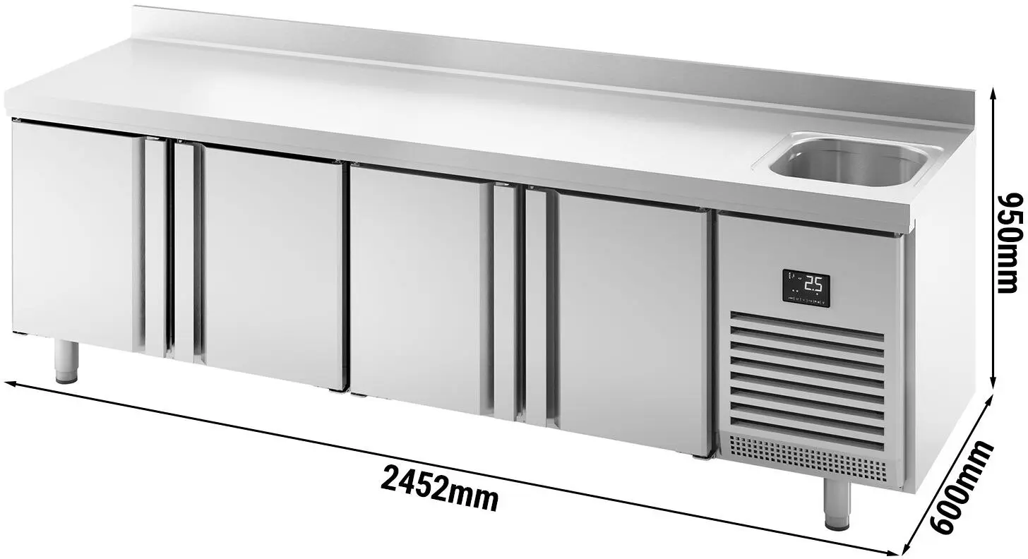 Masa frigorifica GGM Gastro KTBI256 (Inox) - 7