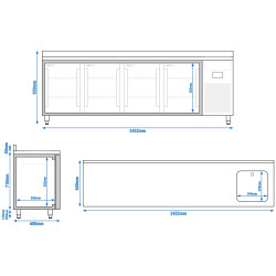 Masa frigorifica GGM Gastro KTBI256 (Inox) Thumb
