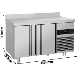 Masa frigorifica GGM Gastro KTF147AND2T-EF (Inox) Thumb