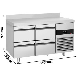 Masa frigorifica GGM Gastro KTF147AND4S-EF (Inox) Thumb