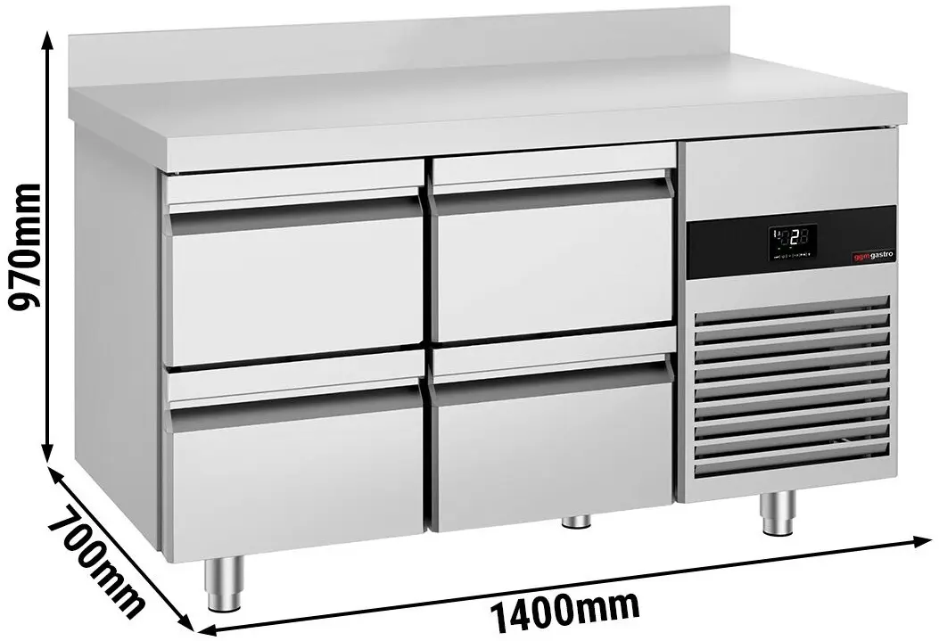 Masa frigorifica GGM Gastro KTF147AND4S-EF (Inox) - 9