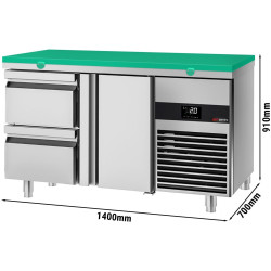 Masa frigorifica GGM Gastro KTF147ND-EF#1T#2S#SBG (Inox/Green) Thumb